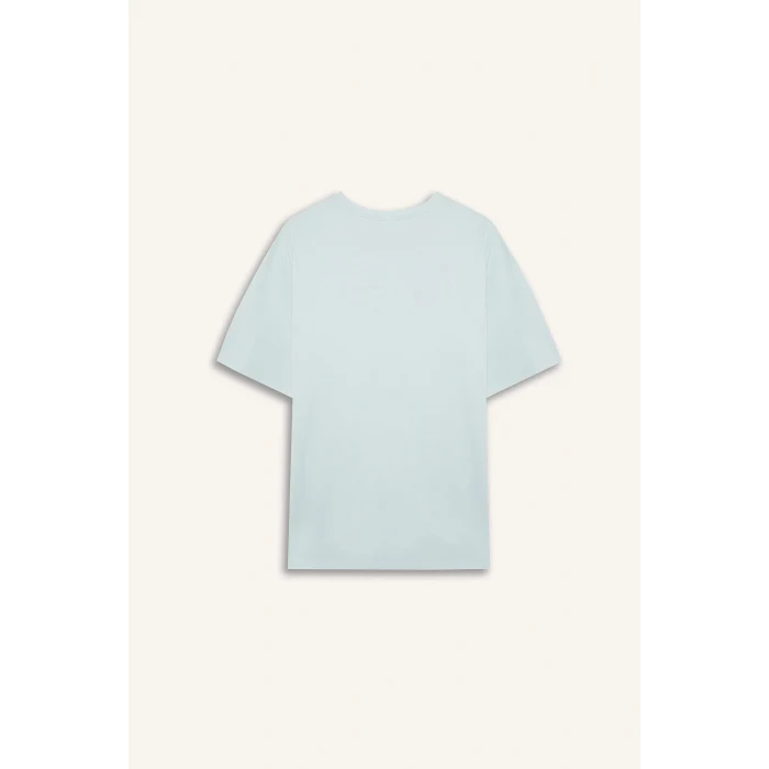 Defacto E3494 Yeşil DeFactoFit Comfort Fit Bisiklet Yaka Basic Düz  Sporcu Kısa Kollu Tişört