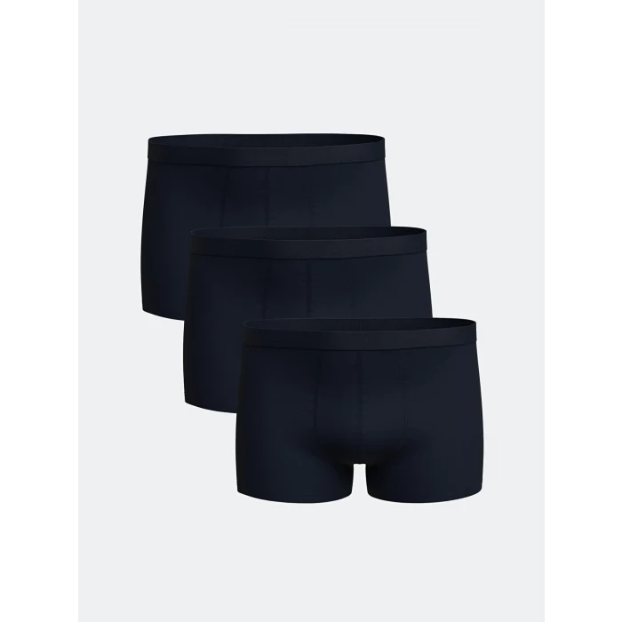 LC WAIKIKI Lacivert Standart Kalıp Pamuklu Esnek Erkek Boxer 3lü