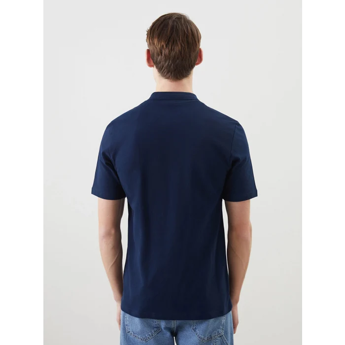 LCWAIKIKI Classic Lacivert Polo Yaka Kısa Kollu Pike Erkek Tişört