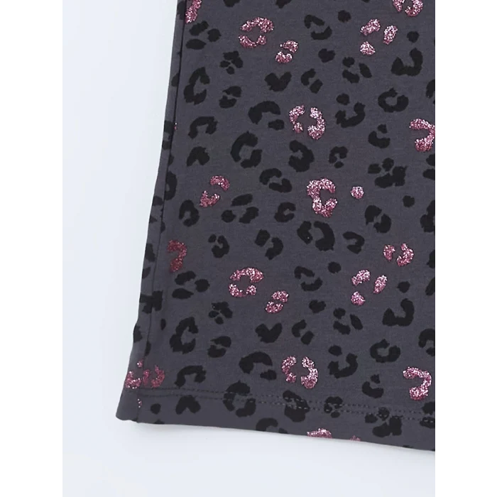 LCW Kids Gri Beli Lastikli İspanyol Paça Kız Çocuk Tayt