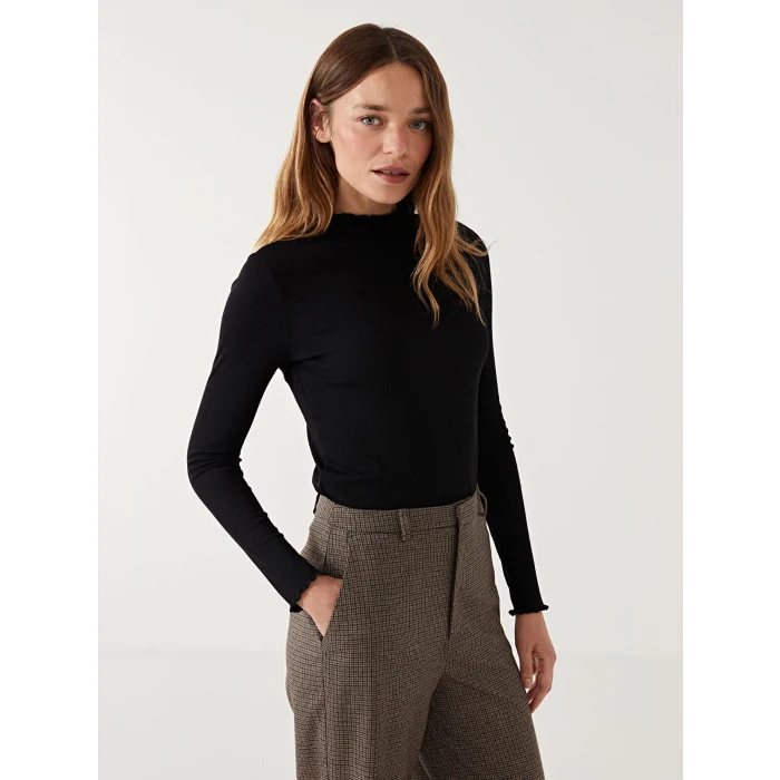 LCW Modest Siyah Dik Yaka Kadın Body