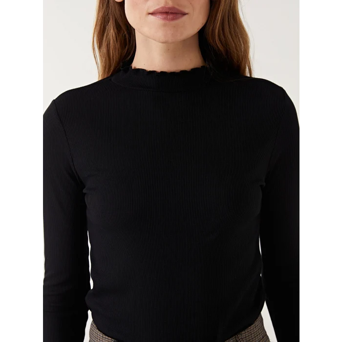 LCW Modest Siyah Dik Yaka Kadın Body