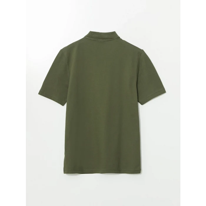 LCWAIKIKI Classic Yeşil Polo Yaka Kısa Kollu Pike Erkek Tişört