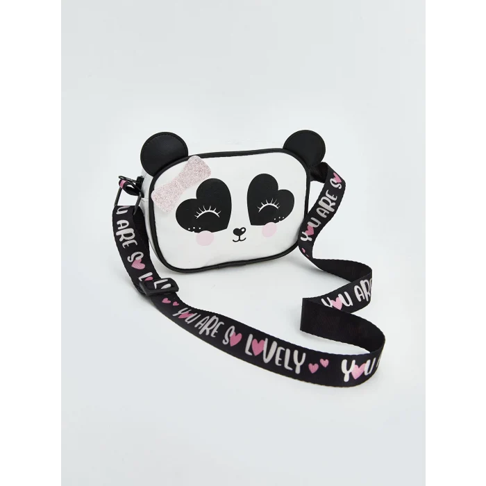 LCW ECO Beyaz Hayvan Figürlü Kız Çocuk Omuz Çantası