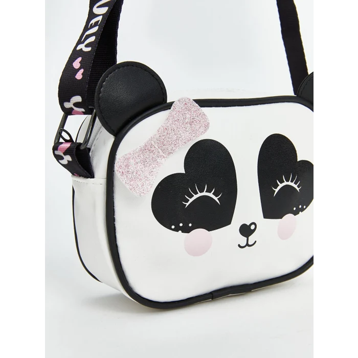 LCW ECO Beyaz Hayvan Figürlü Kız Çocuk Omuz Çantası