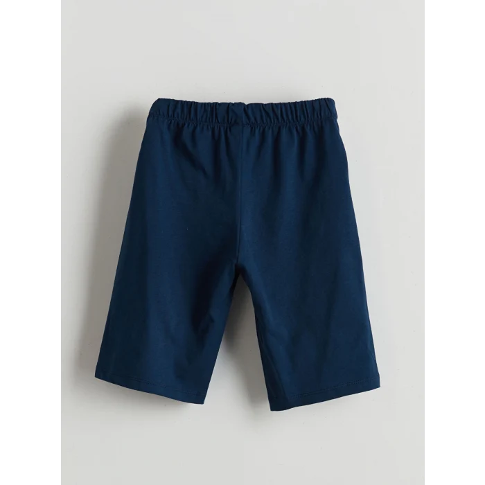 LCW Kids Ekru Baskılı Erkek Çocuk Şortlu Pijama Takımı