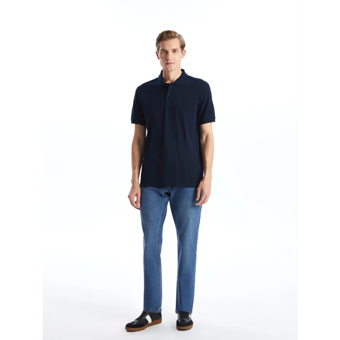 LCWAIKIKI Classic Lacivert Polo Yaka Kısa Kollu Pike Erkek Tişört
