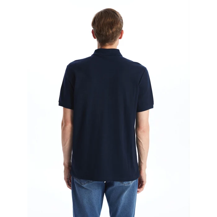 LCWAIKIKI Classic Lacivert Polo Yaka Kısa Kollu Pike Erkek Tişört