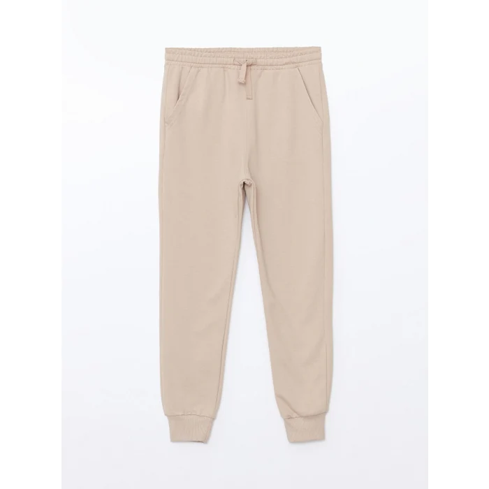LCW Kids Bej Beli Lastikli Erkek Çocuk Jogger Eşofman Altı