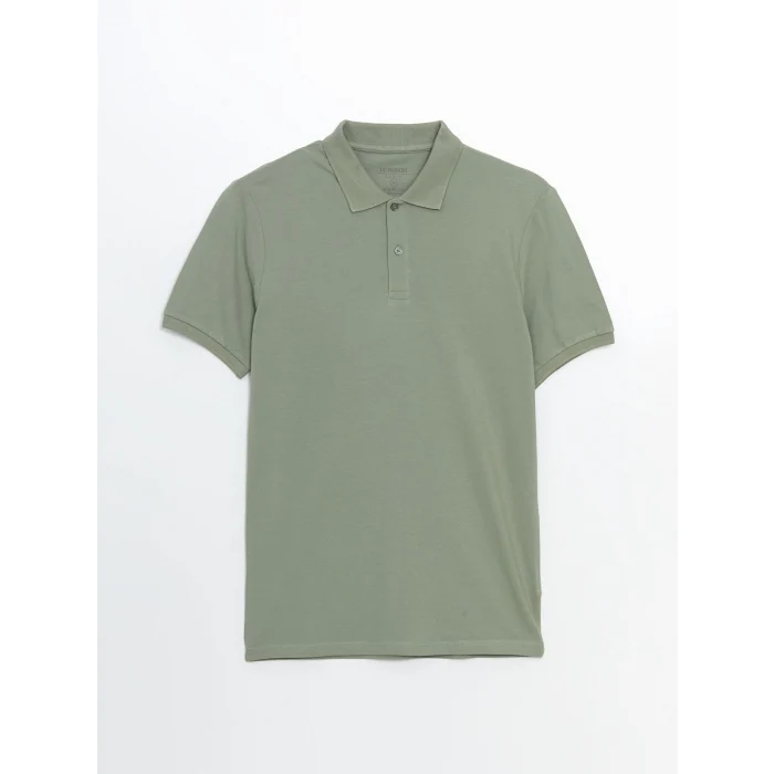 LCWAIKIKI Classic Yeşil Polo Yaka Kısa Kollu Pike Erkek Tişört
