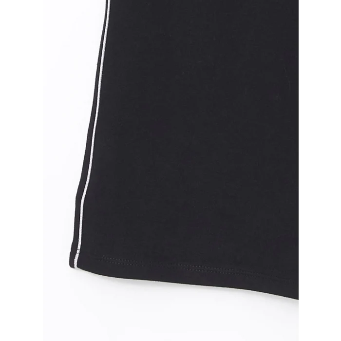 LCW Kids Siyah Beli Lastikli İspanyol Paça Kız Çocuk Tayt