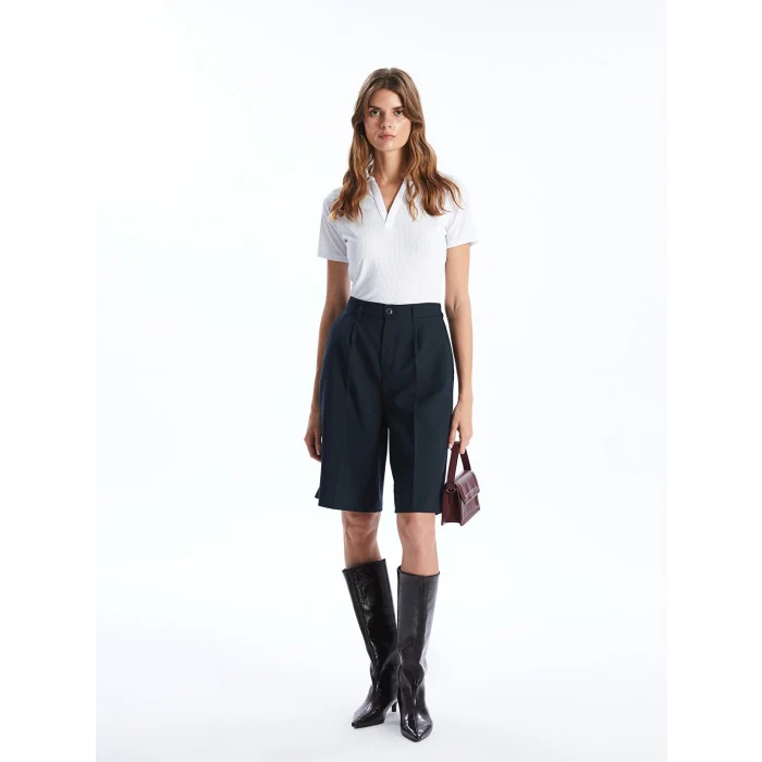 LCWAIKIKI Classic Beyaz Polo Yaka Kadın Tişört