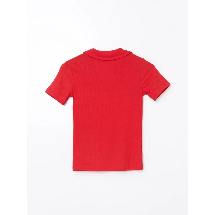 LCWAIKIKI Classic Kirmizi Polo Yaka Kadın Tişört