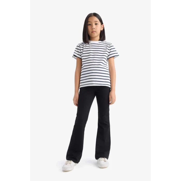 Defacto E1840 Siyah Kız Çocuk İspanyol Paça Tayt