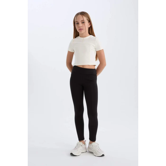 Defacto D9452 Siyah Kız Çocuk Uzun Tayt