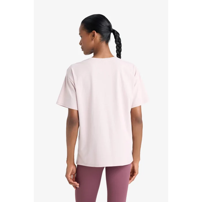 Defacto E3494 Mor 	DeFactoFit Comfort Fit Bisiklet Yaka Basic Düz Sporcu Kısa Kollu Tişört