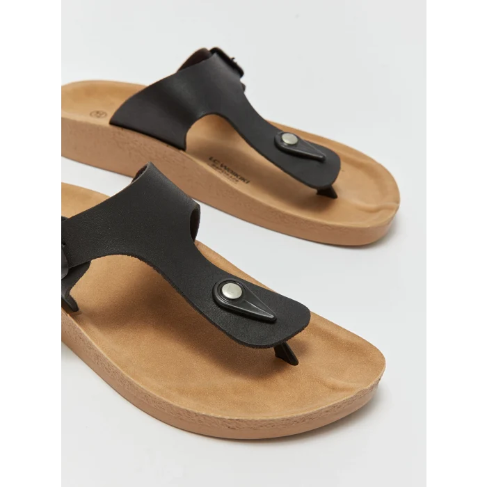 LCW STEPS Siyah Parmak Arası Kadın Terlik