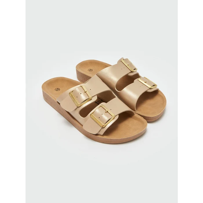 LCW STEPS Sari Çift Bantlı Kadın Terlik