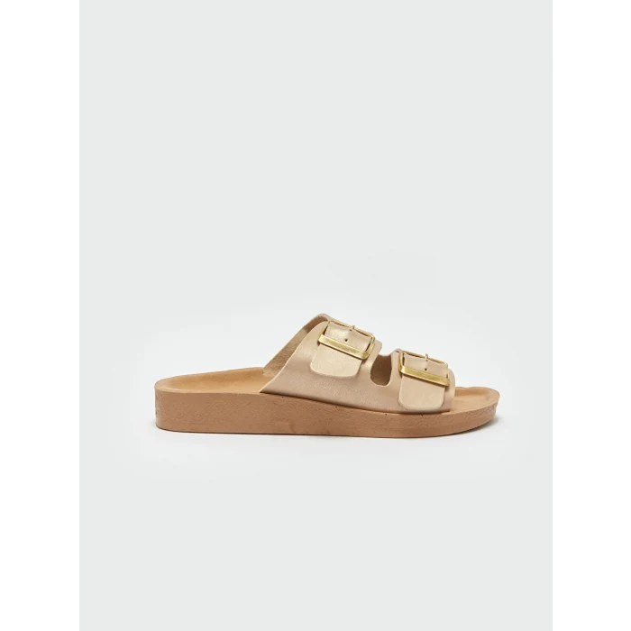 LCW STEPS Sari Çift Bantlı Kadın Terlik