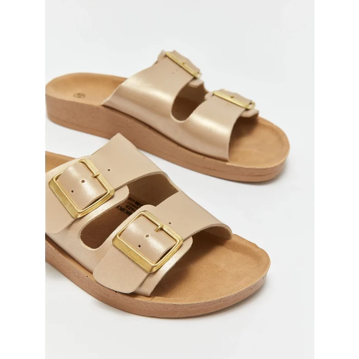 LCW STEPS Sari Çift Bantlı Kadın Terlik