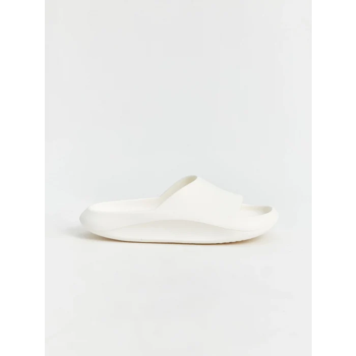 LCW STEPS Beyaz Tek Bantlı Kadın Terlik