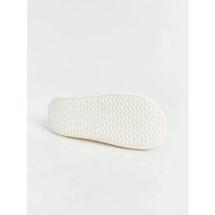 LCW STEPS Beyaz Tek Bantlı Kadın Terlik