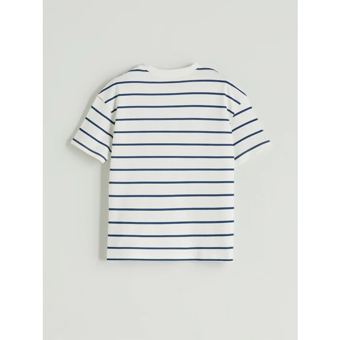 LCW baby Ekru Bisiklet Yaka Erkek Çocuk Tişört ve Şort 2li