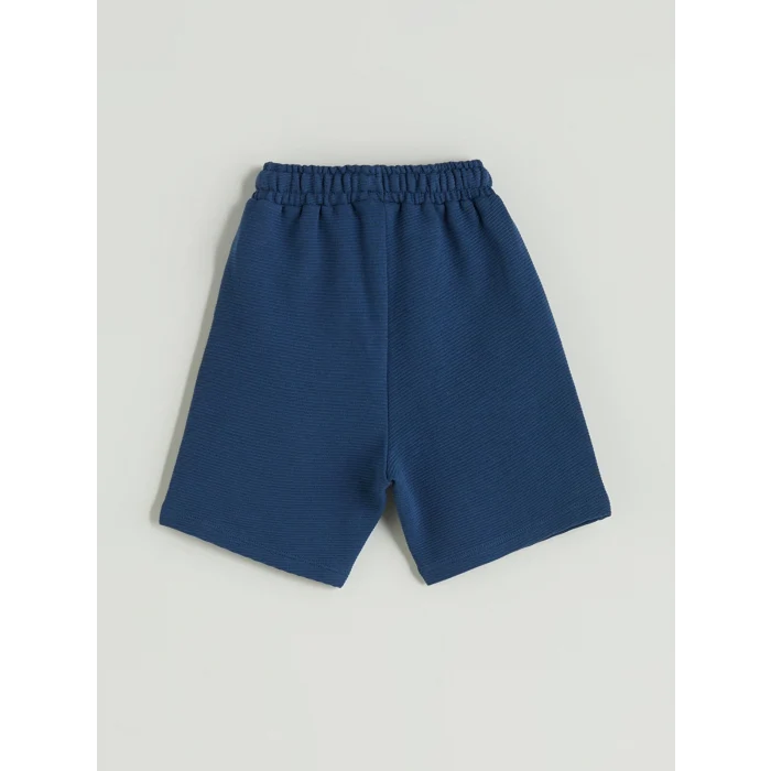 LCW baby Ekru Bisiklet Yaka Erkek Çocuk Tişört ve Şort 2li