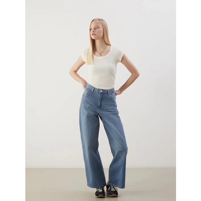 XSIDE Mavi Baggy Fit Kadın Jean Pantolon