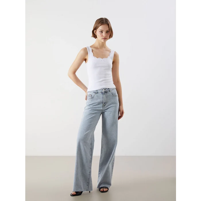 XSIDE Mavi Wideleg Kadın Jean Pantolon