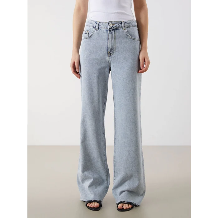 XSIDE Mavi Wideleg Kadın Jean Pantolon