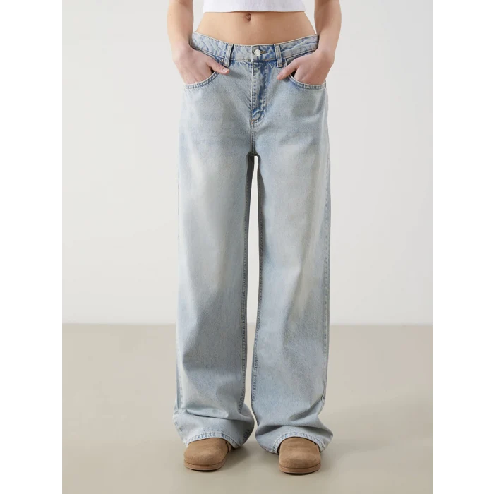 XSIDE Mavi Wideleg Kadın Jean Pantolon