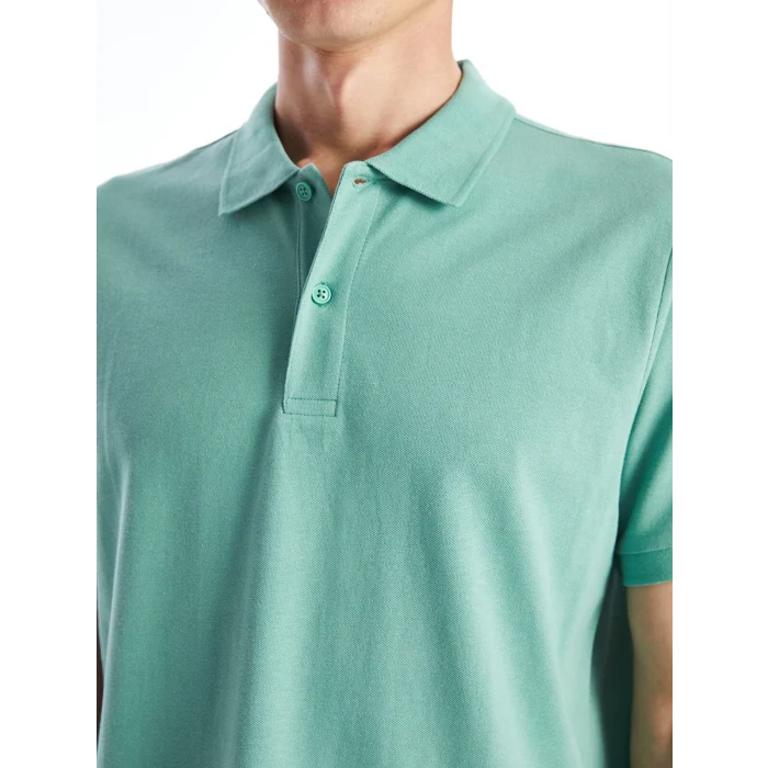LCWAIKIKI Classic Yeşil Polo Yaka Kısa Kollu Pike Erkek Tişört