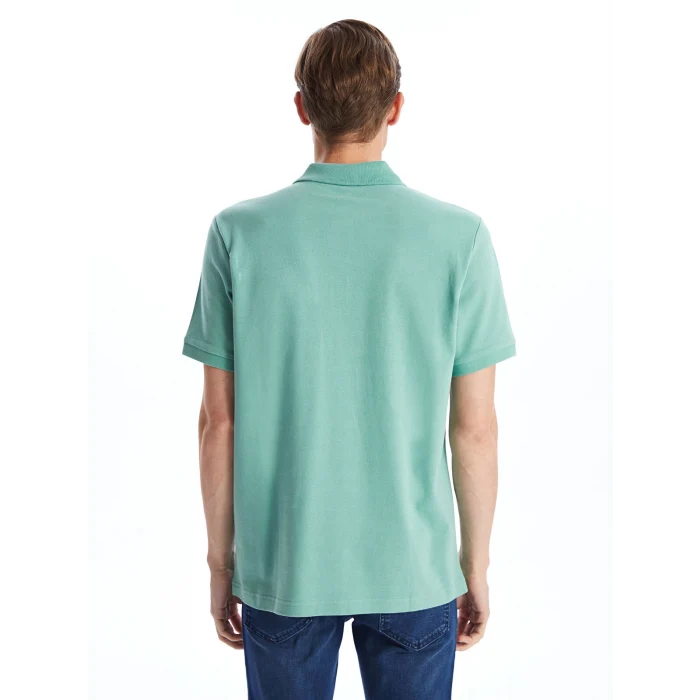 LCWAIKIKI Classic Yeşil Polo Yaka Kısa Kollu Pike Erkek Tişört