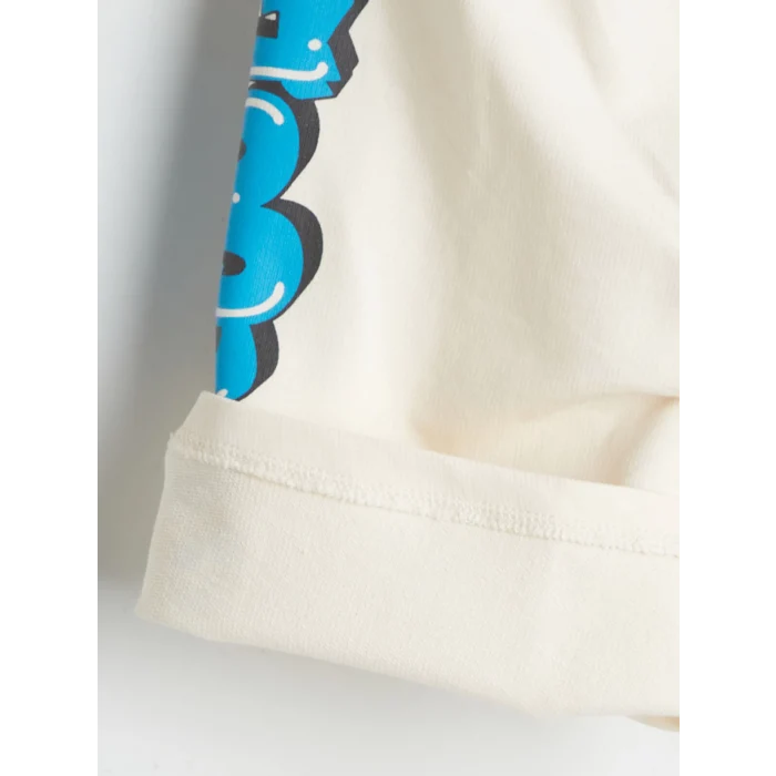 LCW Kids Bej Baskılı Erkek Çocuk Tişört ve Şort 2li