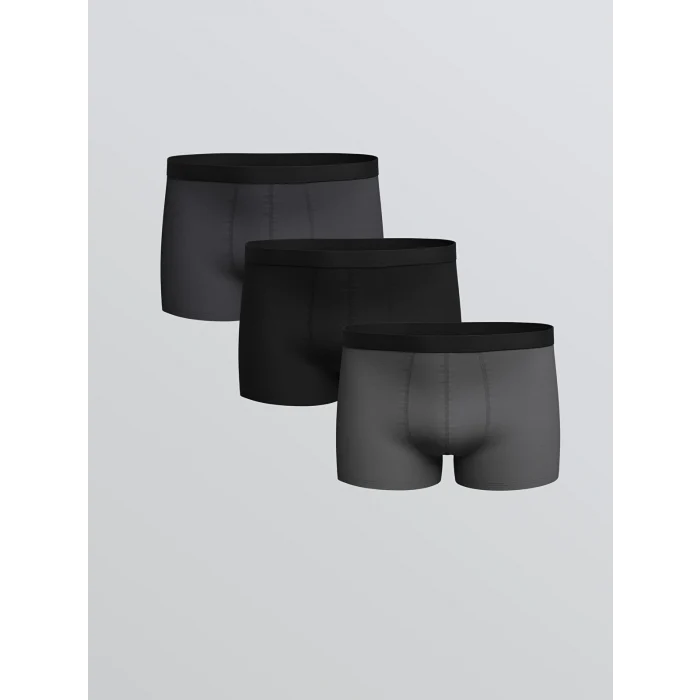 LC WAIKIKI Gri Standart Kalıp Pamuklu Esnek Erkek Boxer 3lü