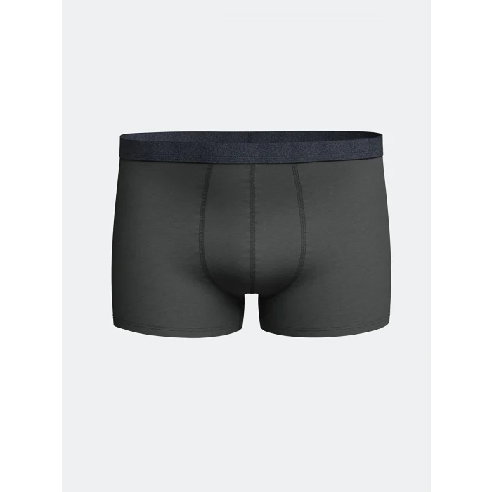 LC WAIKIKI Antrasit Standart Kalıp Pamuklu Esnek Erkek Boxer 3lü