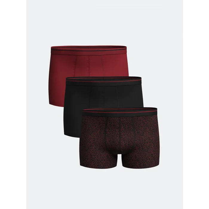 LC WAIKIKI Siyah Standart Kalıp Pamuklu Esnek Erkek Boxer 3lü