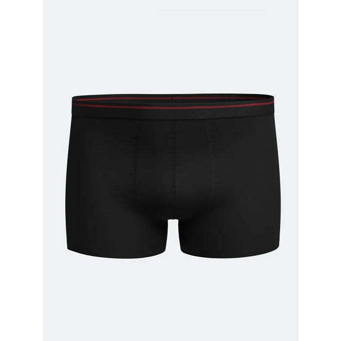 LC WAIKIKI Siyah Standart Kalıp Pamuklu Esnek Erkek Boxer 3lü