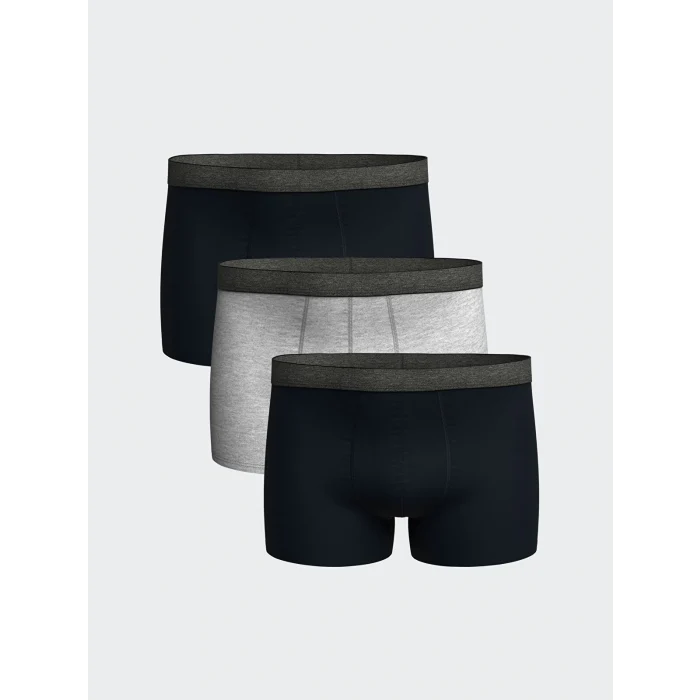LC WAIKIKI Gri Standart Kalıp Pamuklu Esnek Erkek Boxer 3lü