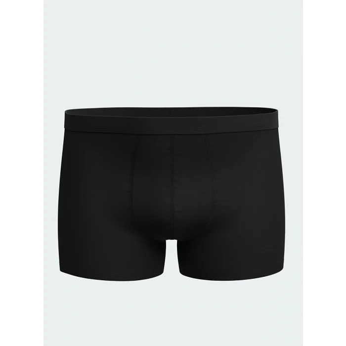 LC WAIKIKI Siyah Standart Kalıp Pamuklu Esnek Erkek Boxer 3lü