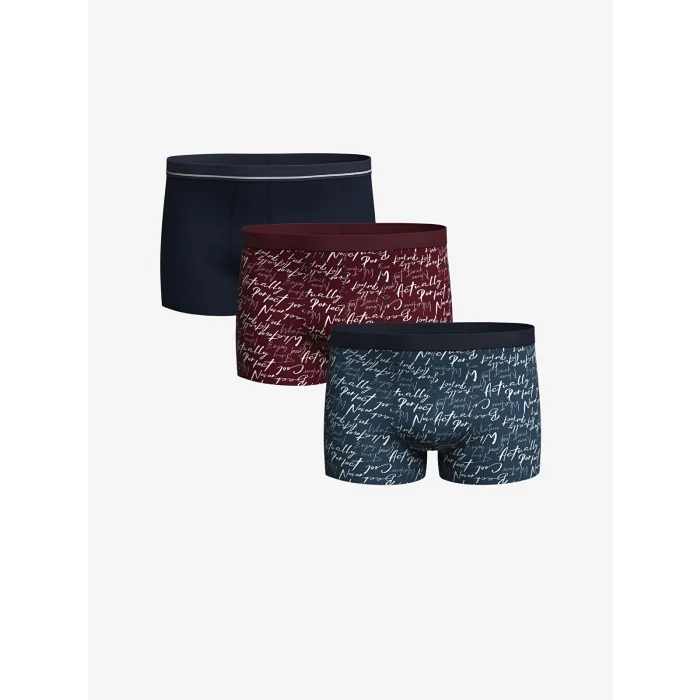 LC WAIKIKI Bordo Standart Kalıp Pamuklu Esnek Erkek Boxer 3lü
