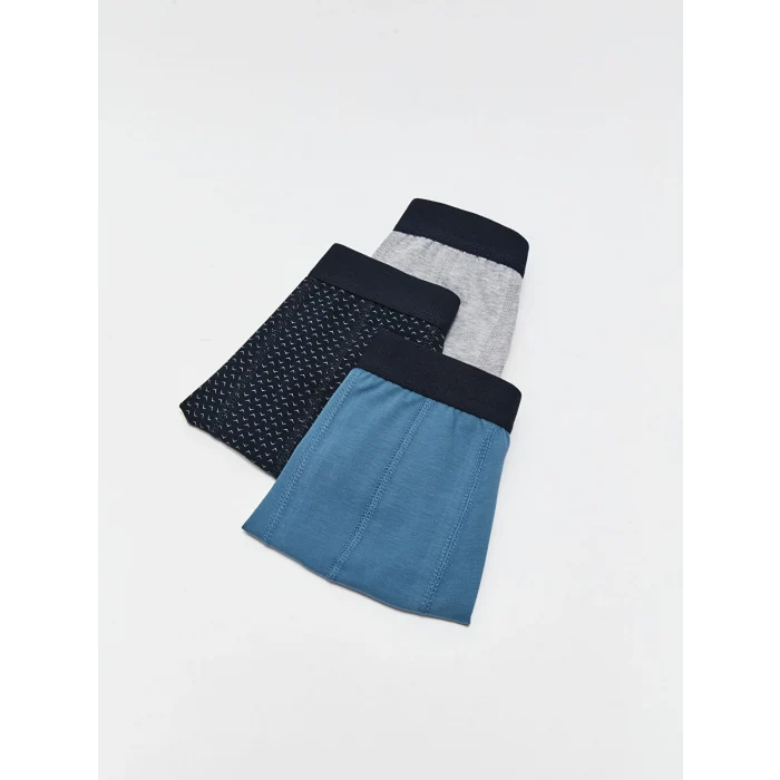LC WAIKIKI Lacivert Standart Kalıp Pamuklu Esnek Erkek Boxer 3lü