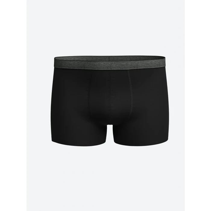 LC WAIKIKI Siyah Standart Kalıp Pamuklu Esnek Erkek Boxer 3lü