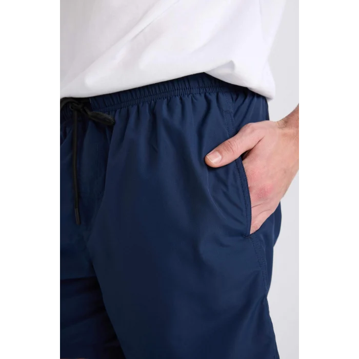 Defacto X2955 Lacivert File Astarlı Hızlı Kuruyan Kısa Boy Deniz Şortu