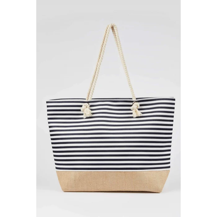 Defacto X7823 Lacivert Kadın Plaj Çantası