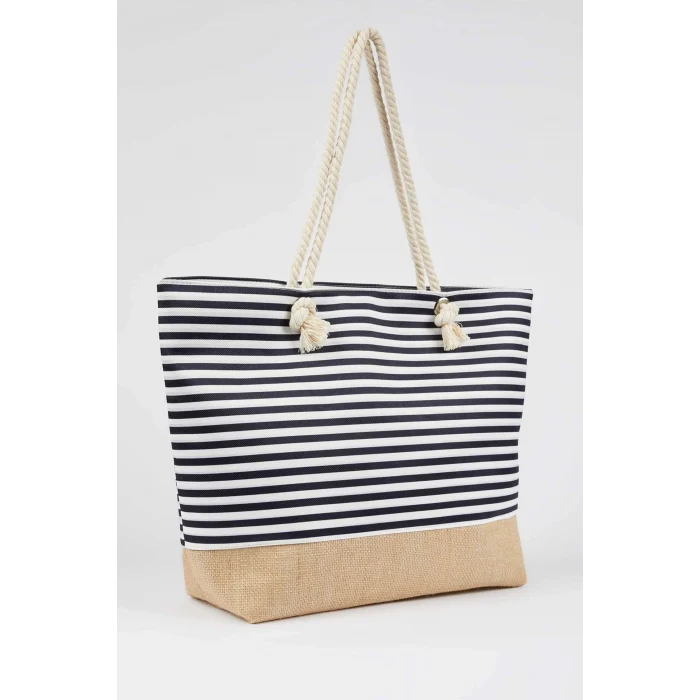 Defacto X7823 Lacivert Kadın Plaj Çantası