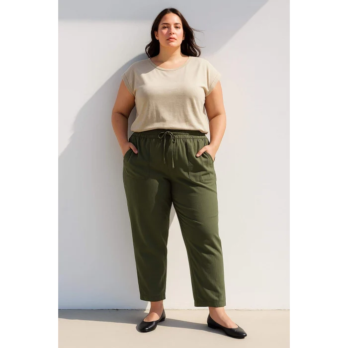 Defacto C8807 Bej Bisiklet Yaka Basic Düz Modal Kısa Kollu Tişört