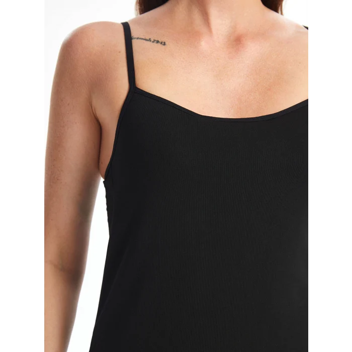 LCW DREAM Siyah Kalp Yaka Askılı Kadın Kuplu Atlet