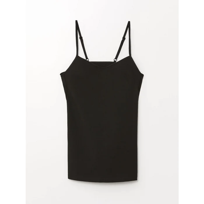 LCW DREAM Siyah Kalp Yaka Askılı Kadın Kuplu Atlet